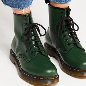 Dr. Martens Green Smooth 1460 Boots